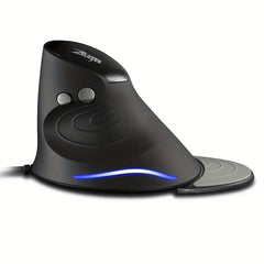 Vertical Ergonomic Optical Computer Mouse Wired PC Lap-Top Or Mac Games