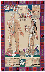Illustrated Acupuncture Energy Chart Poster
