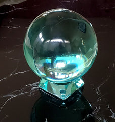 Aquamarine Crystal Ball 5.5" Base 2x2.5x1"