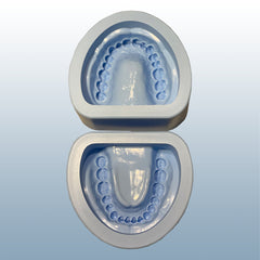 silicone dental plaster mold cast teeth model