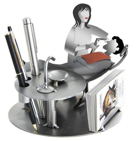 Dentist's Gifts Female At Work Art Office Decoration Pens & Business Card Holder