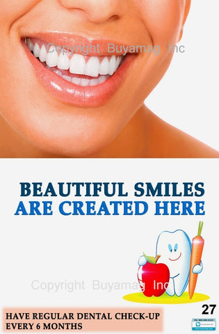 Dental Poster Beautiful Smiles Office Patient Education