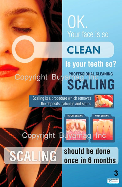 Dental Poster Scaling Office Patient Education
