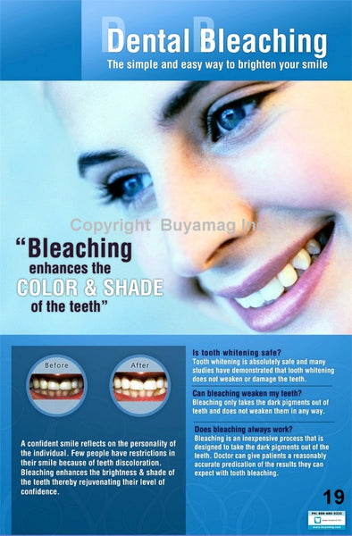 Dental Poster Dental Bleaching Office Patient Education