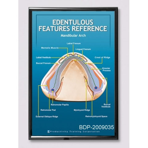 Dental Poster Mandibular Arch Edentulous Features Reference