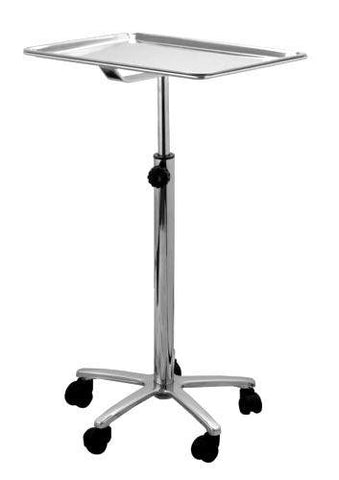 Dentist's Tray Stand for Office Procedure Instruments Rolling On 5 Casters