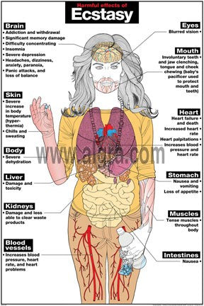 Ecstasy Drug Poster Harmfull Effects 