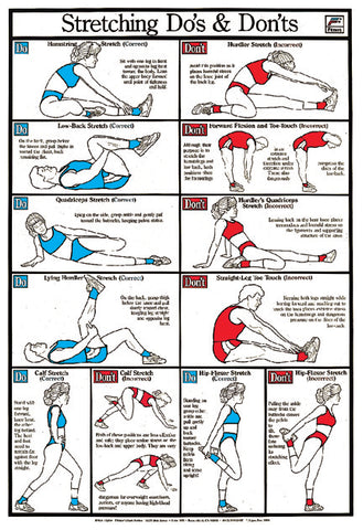 Stretching Do'S & Don'ts Poster Chart