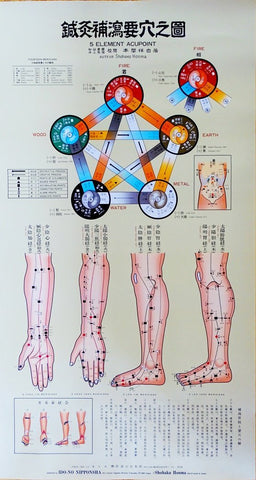 Acupuncture Five Element Chart Poster