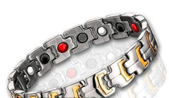 Magnetic Bracelets Stainless Steel or Titanium With: Magnets Germanium Negative Ions Infrared Properties 4 IN 1