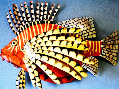 Lionfish Ocean Sea Life Decoration Replica Wall Mount