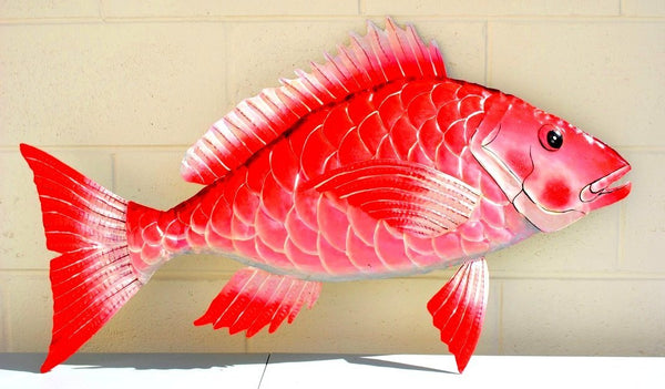 fish red snapper ocean sea life decoration wall mount 